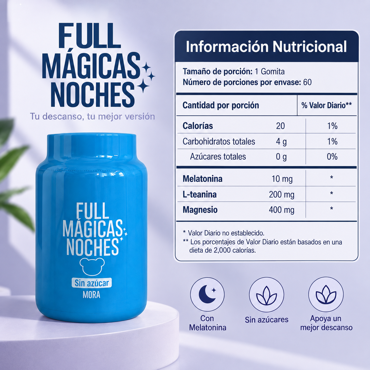 Full Mágicas Noches – Gomitas para Descanso Nocturno